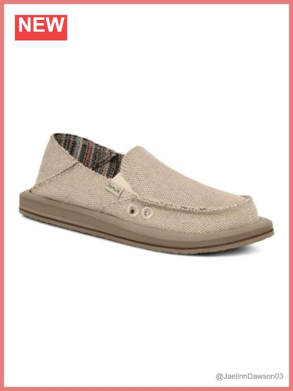 Women's Hemp Slip-On Loafers with Memory Foam Footbed